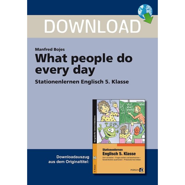 What people do every day - Stationenlernen Englisch Klasse 5