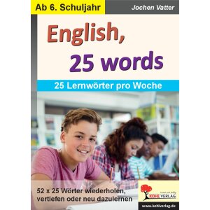 English, 25 words / week