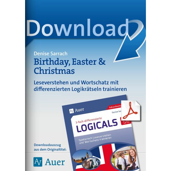 Birthday, Easter and Christmas - differenzierte Logicals Englisch Kl. 5-6