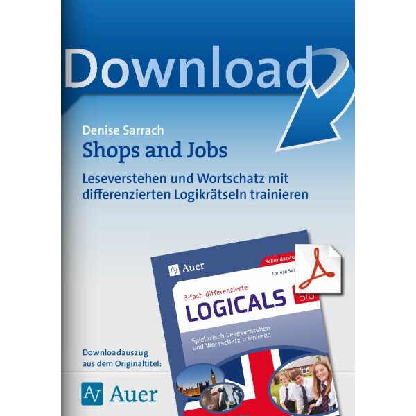 Shops and Jobs - differenzierte Logicals Englisch Kl. 5-6