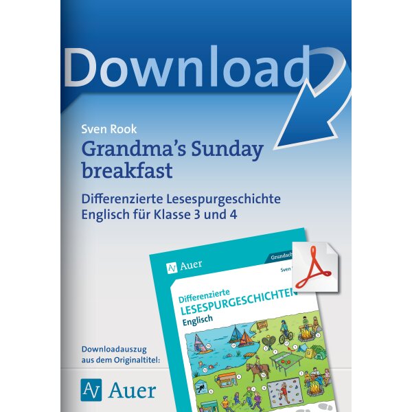 Differenzierte Lesespurgeschichten Englisch - Grandmas Sunday breakfast