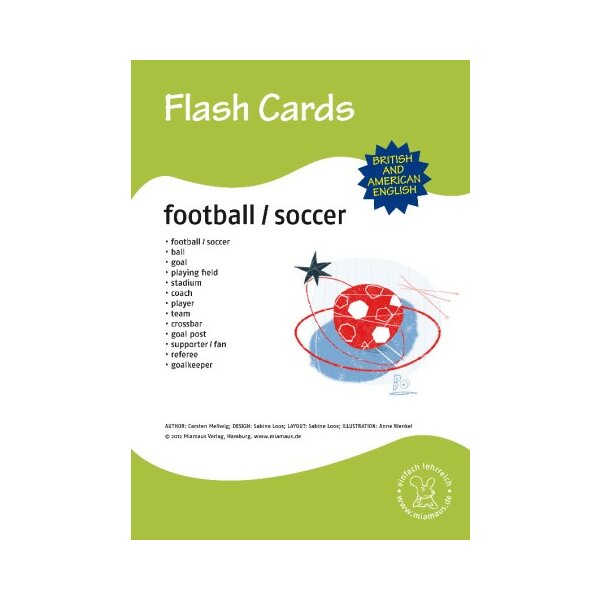 Bildkarten Football/ Soccer für den Englischunterricht