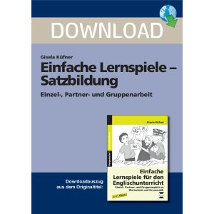 Einfache Lernspiele - Englische Satzbildung