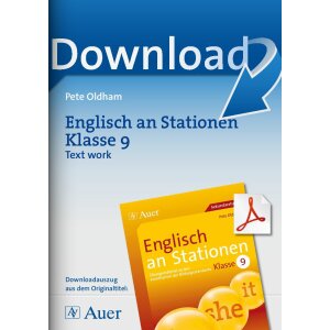 Englisch an Stationen Klasse 9 - Text work