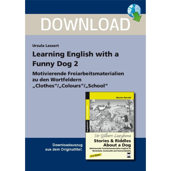 Wortfelder: Clothes / Colours / School - Learning English With a Funny Dog 2