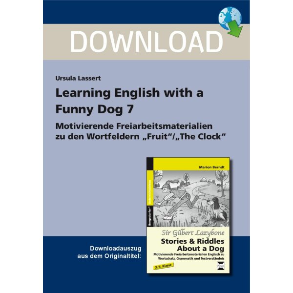 Wortfelder: Fruit /  Clock - Learning English With a Funny Dog 7