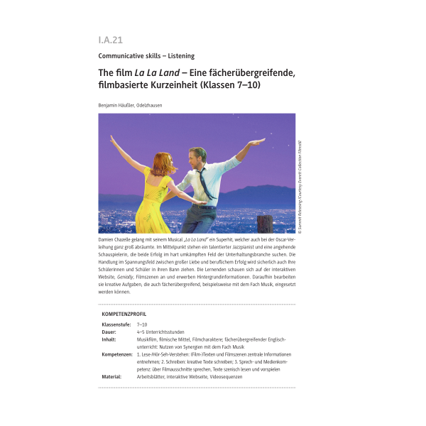 The film La La Land - Klassen 7-10