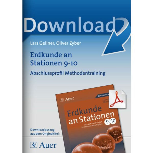 Abschlussprofil Methodentraining - Erdkunde an Stationen Kl. 9-10