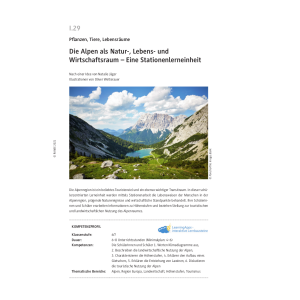 Die Alpen als Natur-, Lebens- und Wirtschaftsraum -...