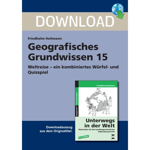 Weltreise - ein kombiniertes Würfel- und Quizspiel - Geografisches Grundwissen 15