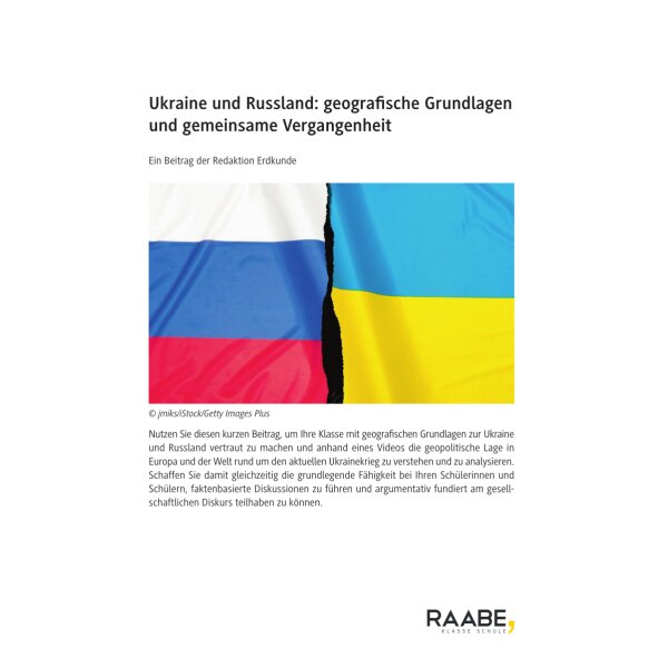 Ukraine und Russland - Geografische Grundlagen und historische Beziehungen