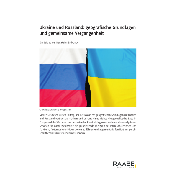 Ukraine und Russland - Geografische Grundlagen und historische Beziehungen