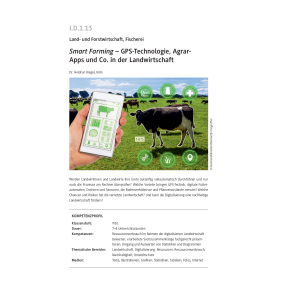 Smart Farming - GPS, Agrar-Apps und Co. in der...