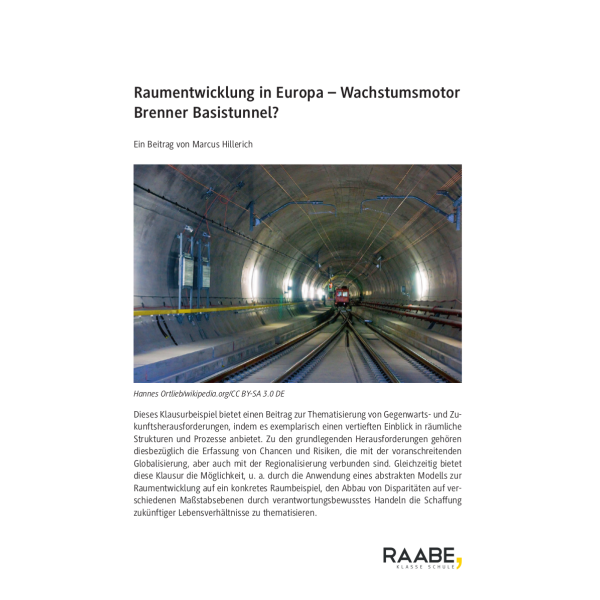 Raumentwicklung in Europa - Der Brenner (Klausur)