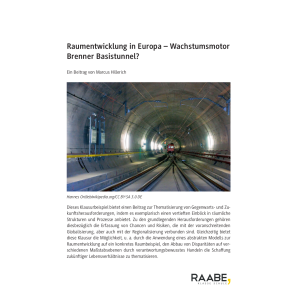 Raumentwicklung in Europa - Der Brenner (Klausur)