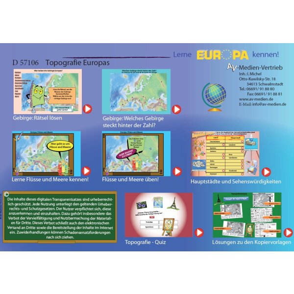 Topographie Europas