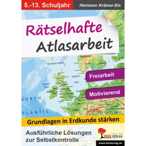 Rätselhafte Atlasarbeit - Grundlagen in Erdkunde...