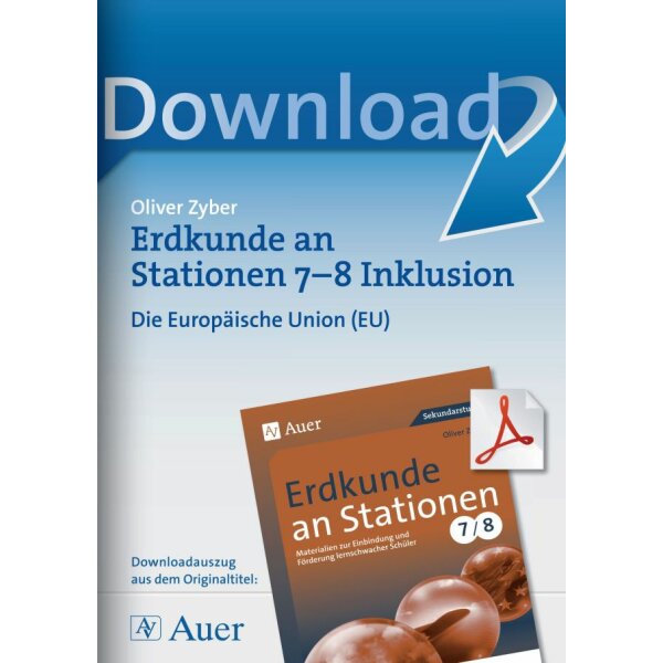 Die Europäische Union (EU) - Erdkunde an Stationen inklusiv Klasse 7/8