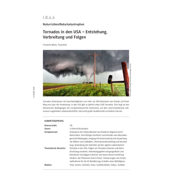 Tornados in den USA - Entstehung, Verbreitung und Folgen