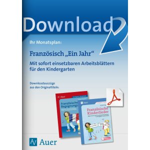 Französisch "Ein Jahr": Monatsplan KiGa
