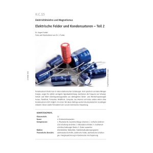 Elektrische Felder und Kondensatoren (Teil 2)