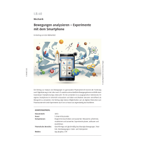 Bewegungen analysieren - Experimente mit dem Smartphone