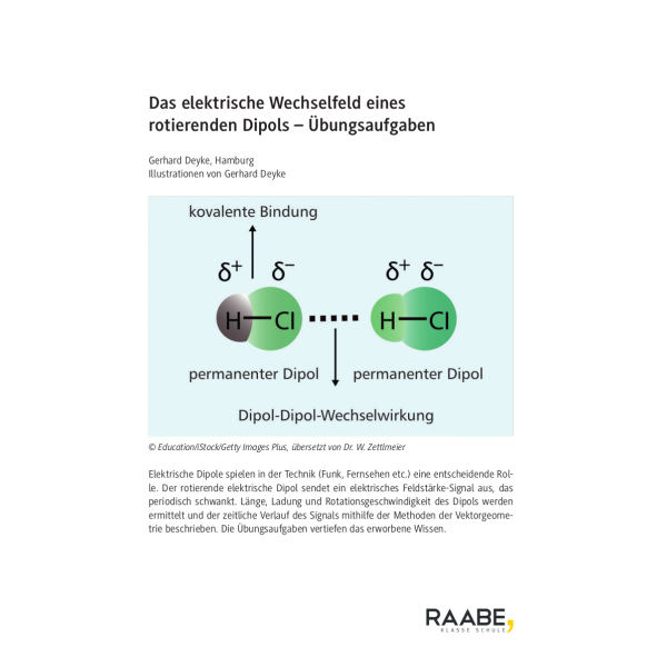 Das elektrische Wechselfeld eines rotierenden Dipols - Übungsaufgaben