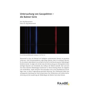 Balmer-Serie - Untersuchung von Gasspektren