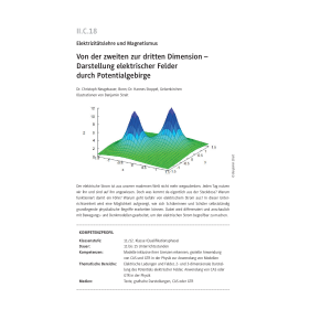 Darstellung elektrischer Felder durch Potentialgebirge