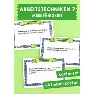 Arbeitstechniken: Merkfähigkeit