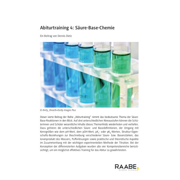 Abiturtraining - Säure-Base-Chemie