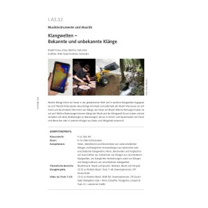 Bekannte und unbekannte Klänge - Klangwelten