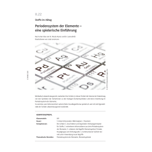 Periodensystem der Elemente - spielerische Einführung