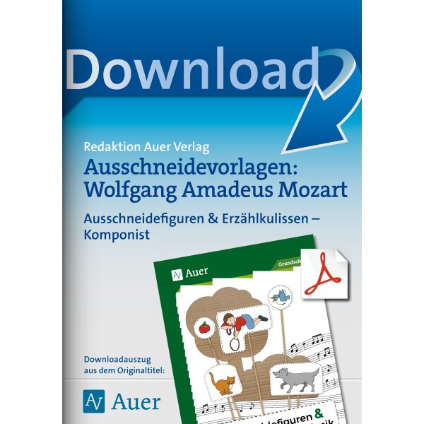 Wolfgang Amadeus Mozart: Ausschneidevorlagen