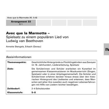 Avec que la Marmotte - Spielsatz zu einem populären Lied von Ludwig van Beethoven