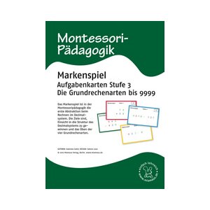 Montessori Markenspiel: Aufgabenkarten 3...