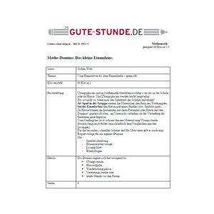 Mathe-Domino: Das kleine Einmaleins