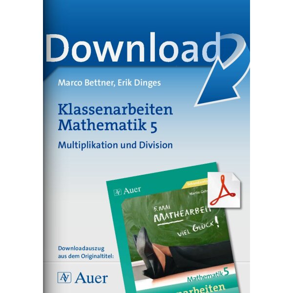 Multiplikation und Division  - Klassenarbeiten Mathematik 5