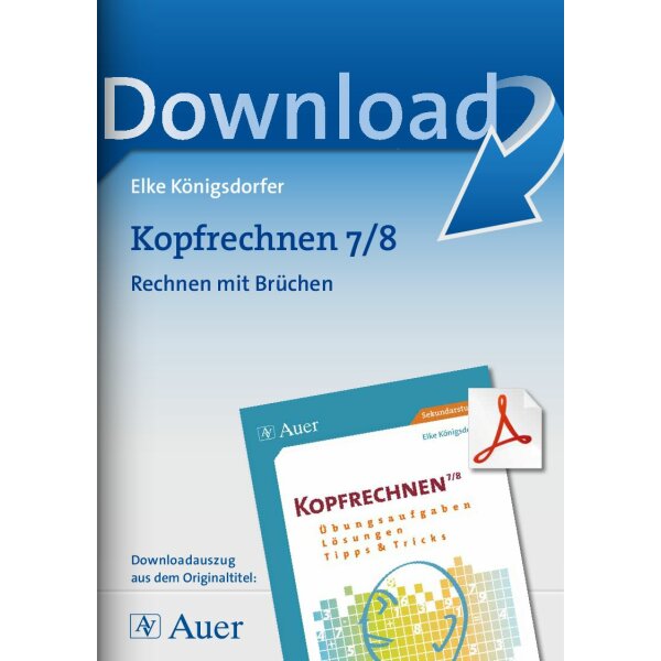 Rechnen mit Brüchen - Kopfrechentraining Klasse 7/8