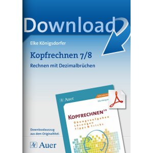 Rechnen mit Dezimalbrüchen  - Kopfrechentraining...