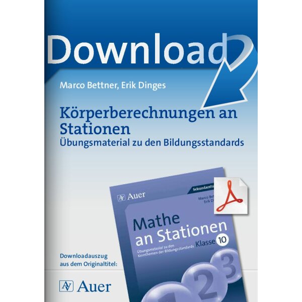 Körperberechnungen - Mathe an Stationen