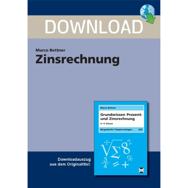 Zinsrechnung - von der Begriffseinführung bis zur Anwendung