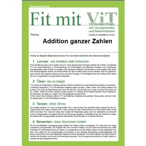 Addition ganzer Zahlen - Vielfachtests