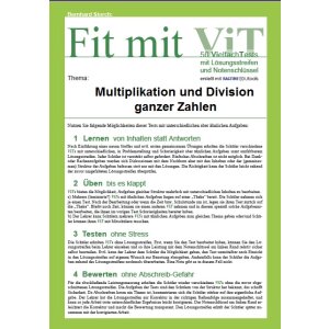 Multiplikation und Division ganzer Zahlen - Vielfachtests