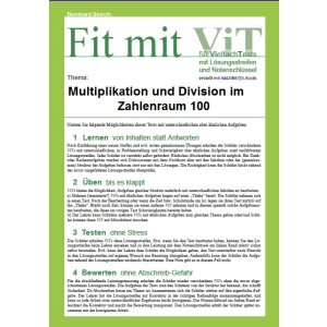 Multiplikation und Division im Zahlenraum 100 -...