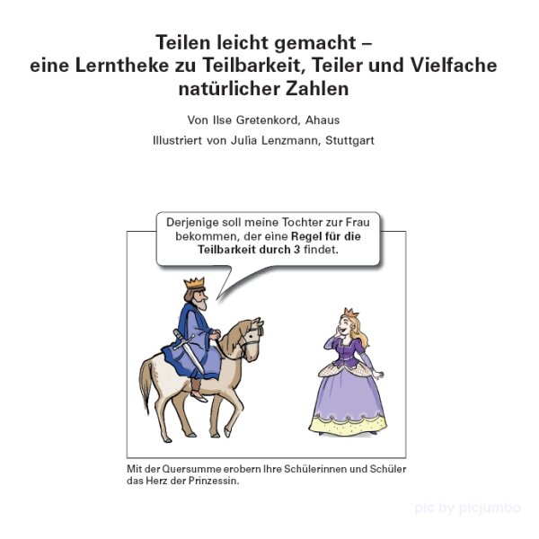 Lerntheke zu Teilbarkeit, Teiler und Vielfache natürlicher Zahlen - Teilen leicht gemacht