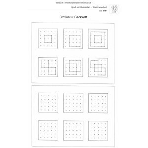 Spaß mit Quadraten - Stationenarbeit (1.-2. Klasse)