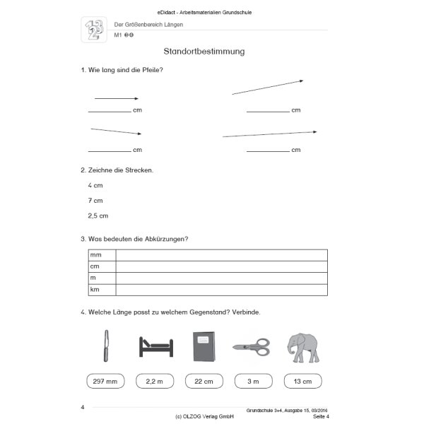 Der Größenbereich Längen (3.-4. Klasse)