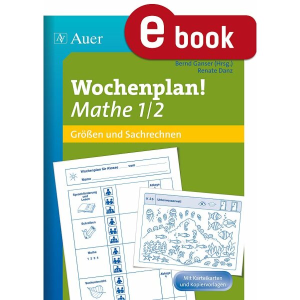 Größen und Sachrechnen - Wochenplan Mathe 1./2. Schuljahr