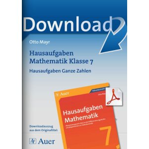 Ganze Zahlen - Hausaufgaben Mathematik Klasse 7